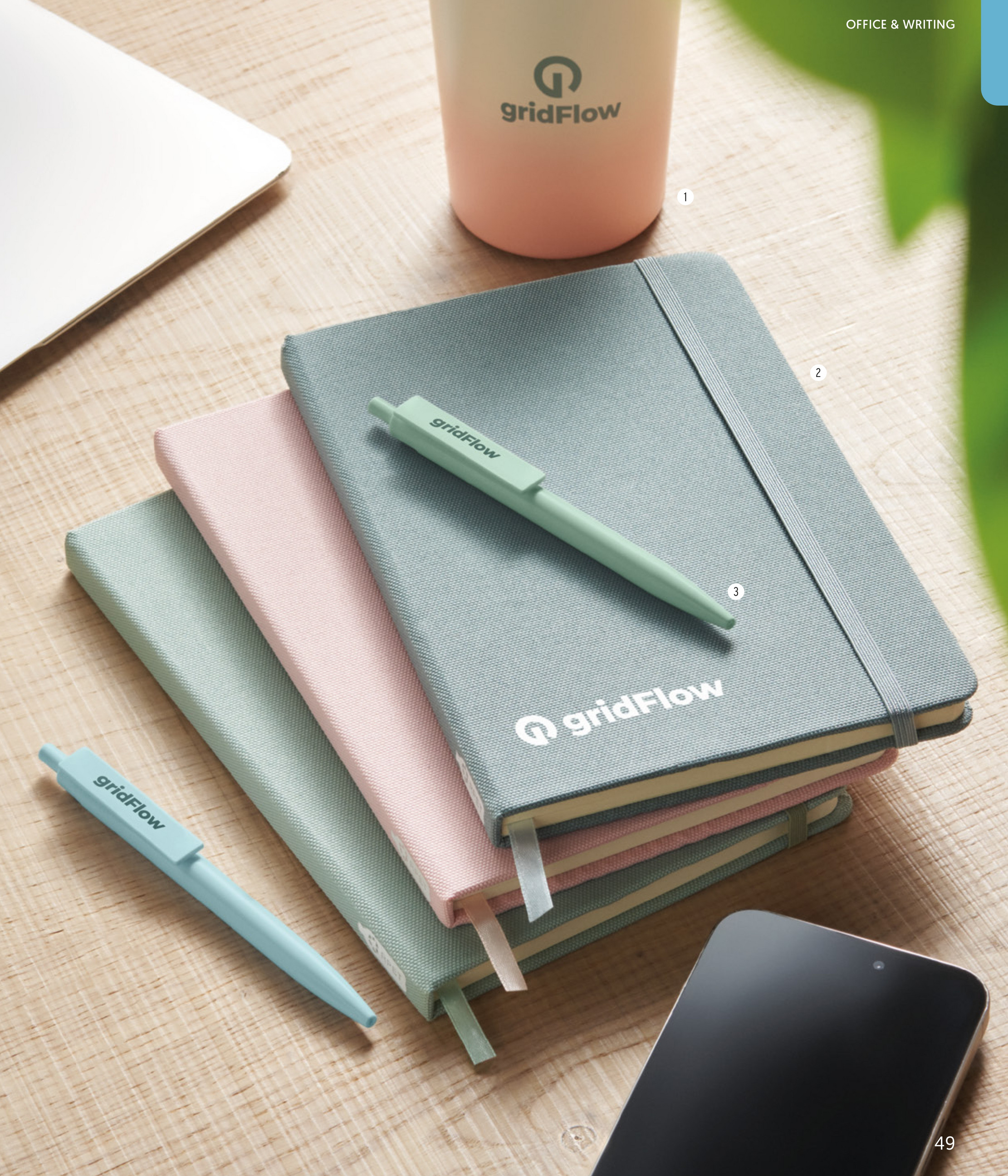 Branded notebooks and stationery